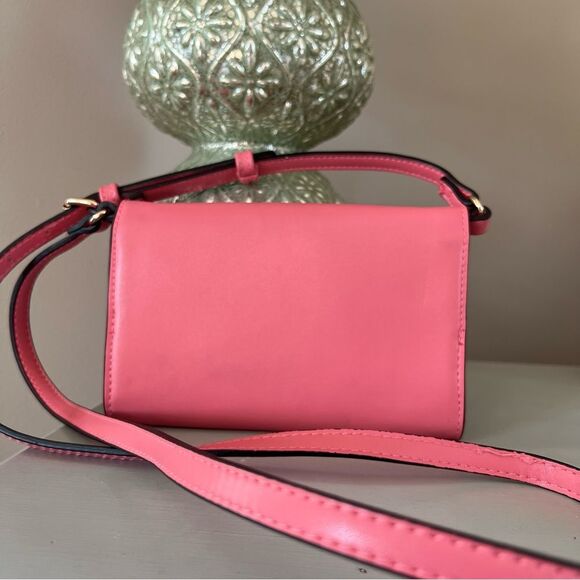 A New Day Petal Pink Vegan Gold Tone Adjustable Strap Crossbody Purse Bag - Picture 5 of 14